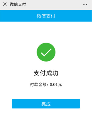 扫码支付返回支付成功