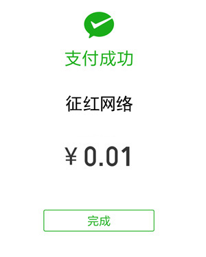 付款结果显示